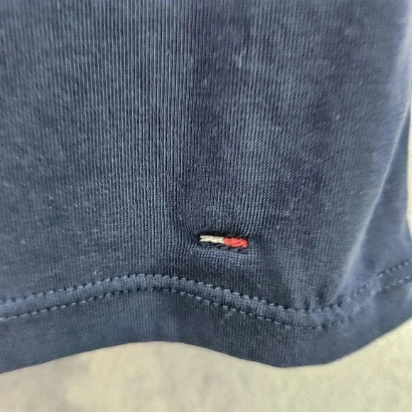 Tommy Hilfiger Short Sleeve Top Navy with Mesh Accent Size Small - Picture 3 of 4